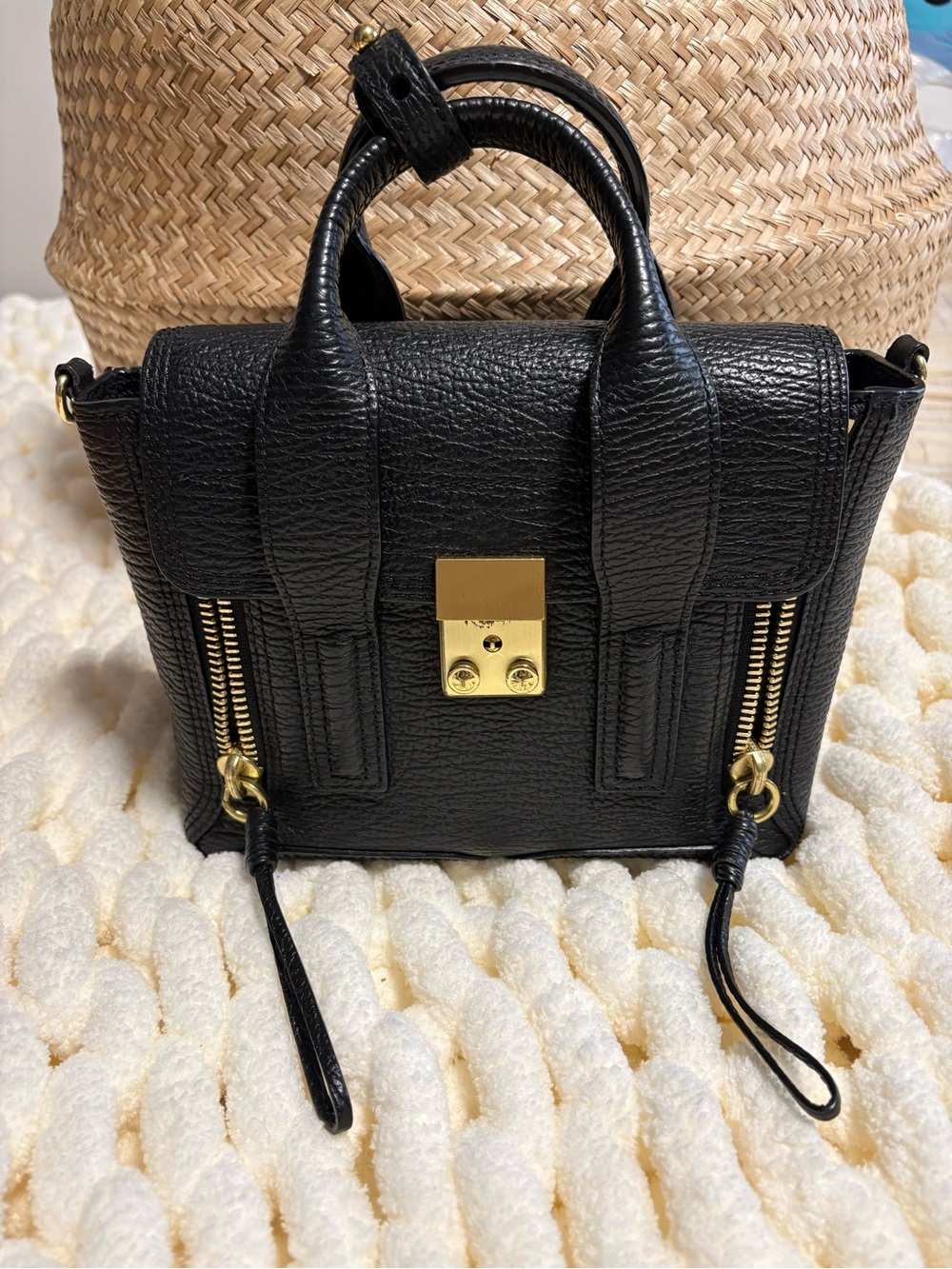 3.1 Phillip Lim Black Leather Mini Pashli Bag